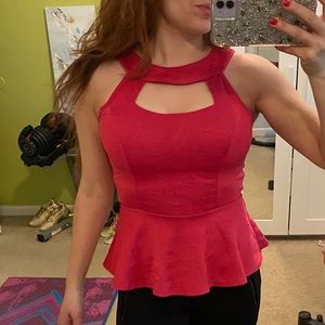Pink Peplum top